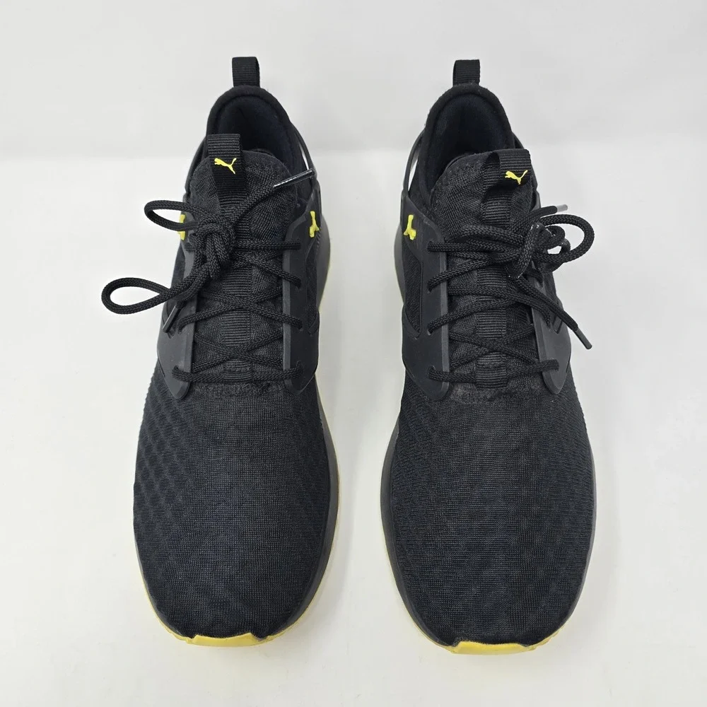 Puma Pacer Next Cage Mens Black Yellow Athletic Sneakers 370009-12 Size 12